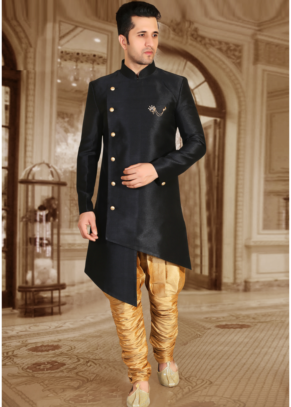 Black with Gold Color Designer New Indo 