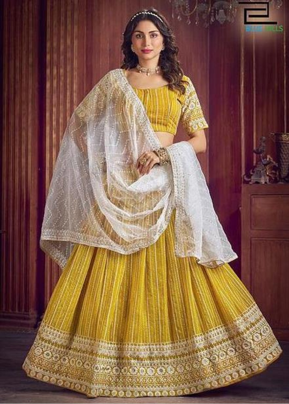 White Beautiful Embroidered Work Designer Navratri Lehenga Choli - VJV Now  - India