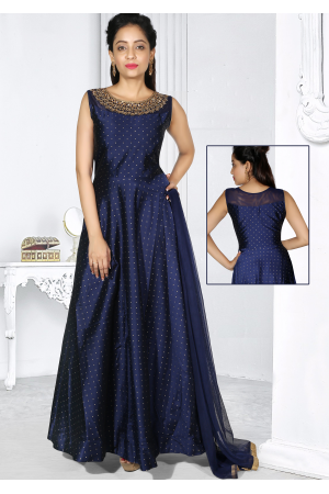 gown navy blue colour