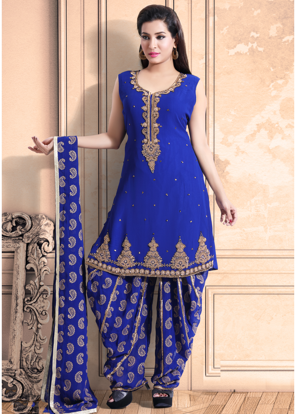 blue color salwar suit