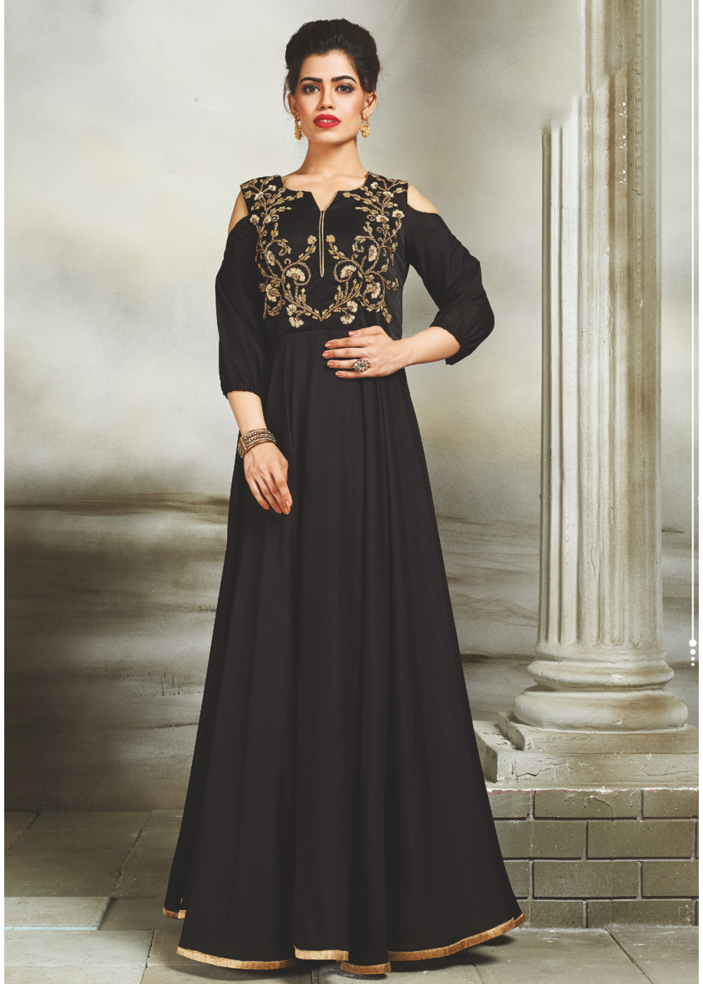 black color gown